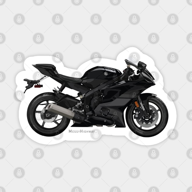 Yamaha R6 20 black s Yamaha Motorcycles Sticker TeePublic